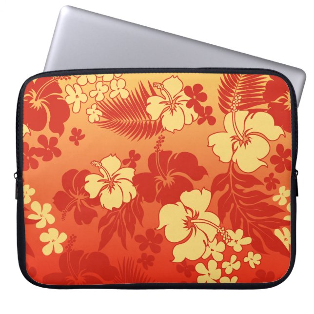 Kona Blend Hawaiian Hibiscus Neoprene Wetsuit Laptop Sleeve (Front)