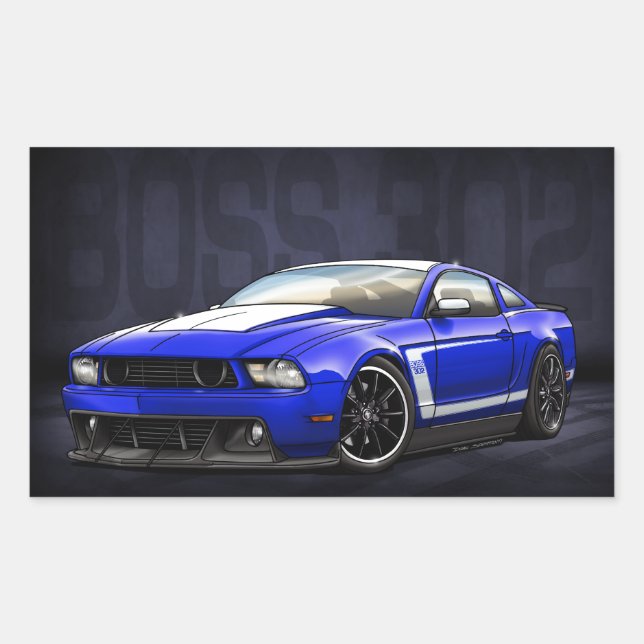 Kona Blue 2012 Boss 302 Sticker (Front)