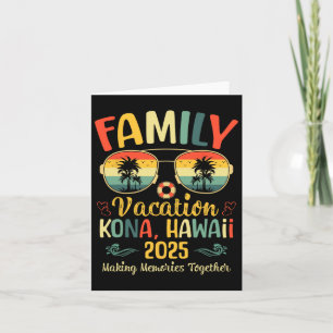 Kona Hawaii Beach Family Summer Vacation 2025  Card
