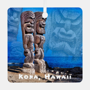 Kona, Hawaii, carré à 2 côtés, Ornement en céramiq