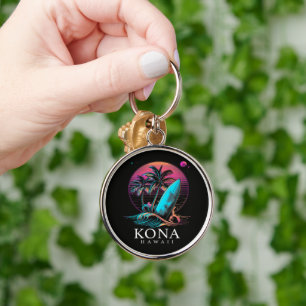 Kona Hawaii Hawaiian Surf Board Vintage  Keychain