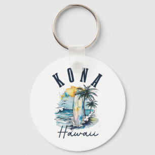 Kona Hawaii Hawaiian Surf Vintage Surfer Surfer _1 Keychain