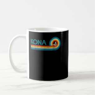 Kona Hawaii Vintage Distressed Surfer Beach Palm T Coffee Mug