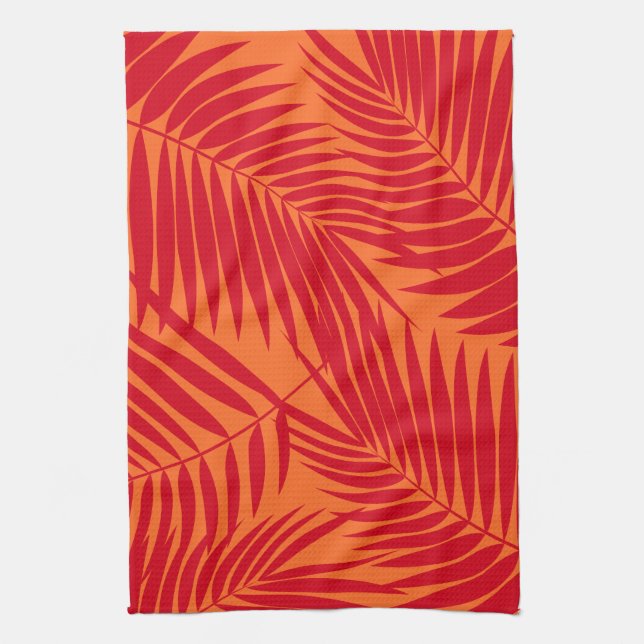 Kona Palms Hawaiian Leaf Kitchen Towel (Vertical)