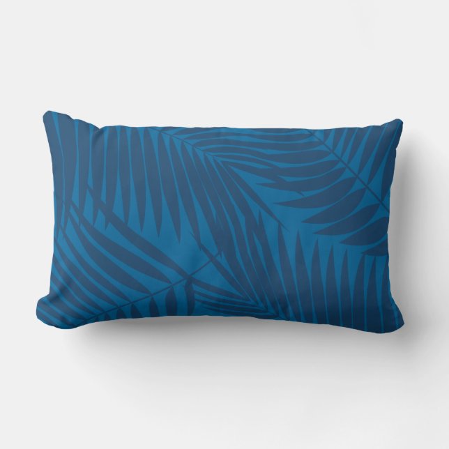Kona Palms Hawaiian Leaf Reversible Lumbar Pillow (Front)