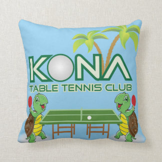 Kona Table Tennis Club Throw Pillow
