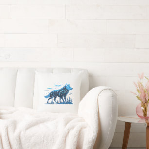 Kona the Whispering Wolf Throw Pillow