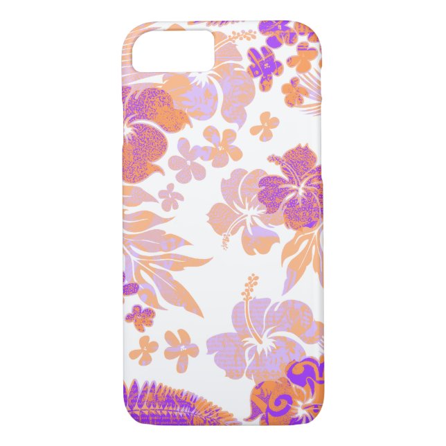 Kona Times Hibiscus Hawaiian Engineered Case-Mate iPhone Case (Back)