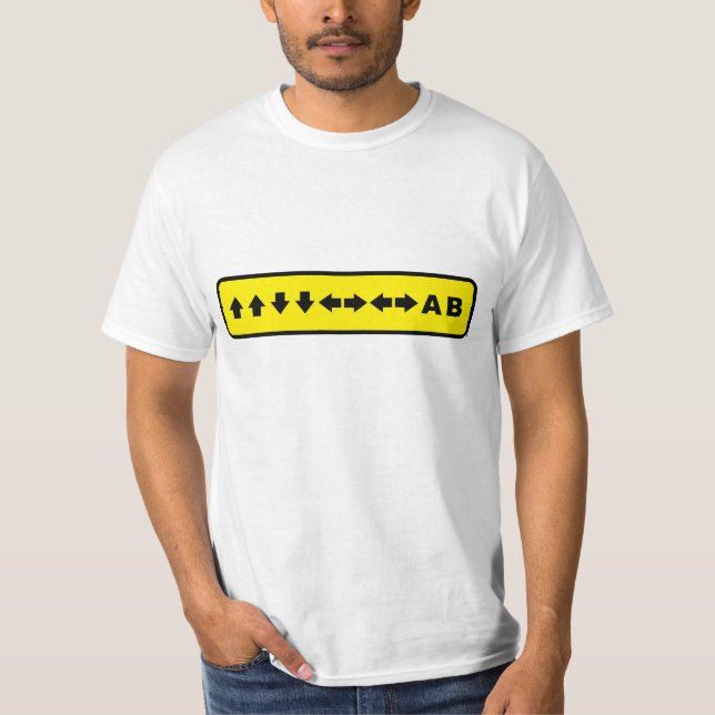 Konami Code (Yellow) T-Shirt (Front)