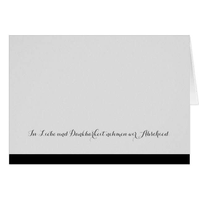 Kondolenzkarte (Front Horizontal)