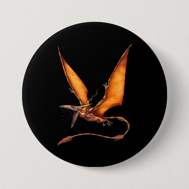 Kongamato Cryptid Creature 3 Inch Round Button (Front)