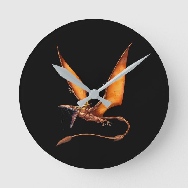 Kongamato Cryptid Creature Round Clock (Front)