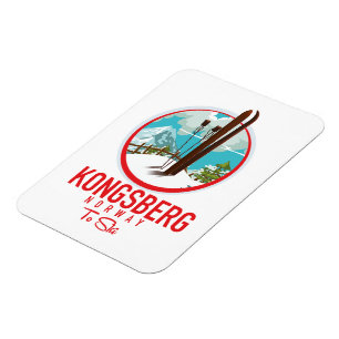 Kongsberg Norway Ski logo Magnet
