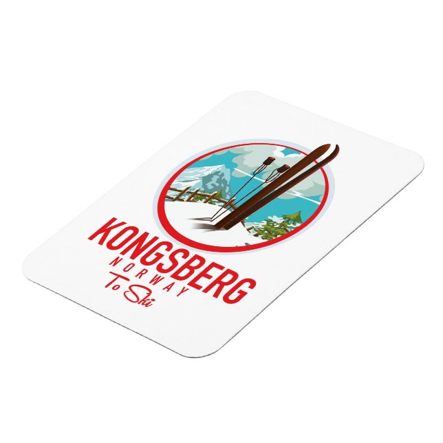 Kongsberg Norway Ski logo Magnet (Left Side)
