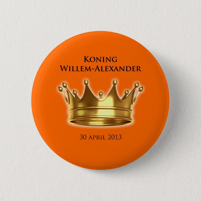 Koning Willem-Alexander 2 Inch Round Button (Front)