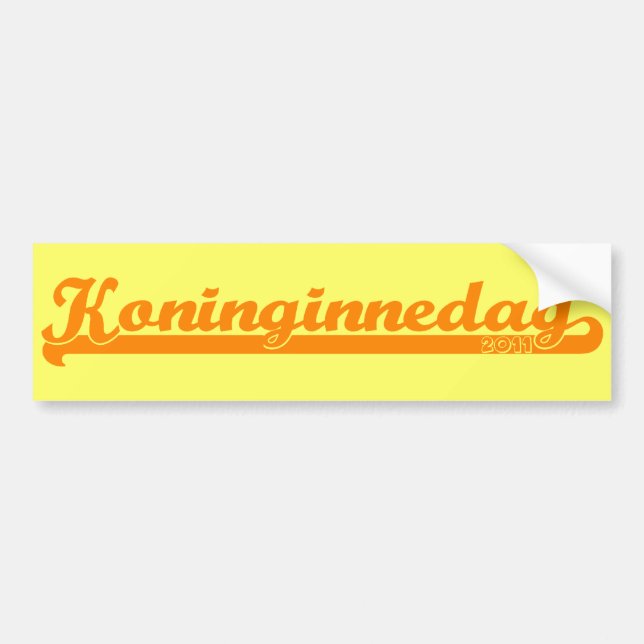 Koninginnedag Bumper Sticker (Front)