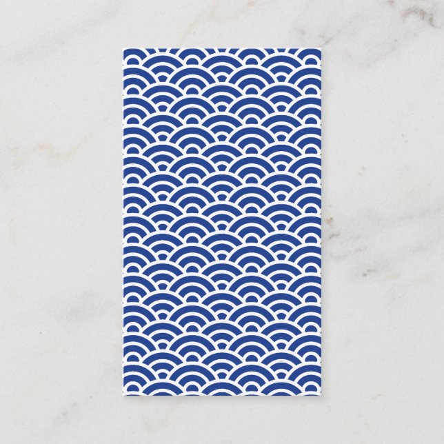 KONJYO 202 Seigaiha Waves - Energetic Ver.  Business Card (Front)
