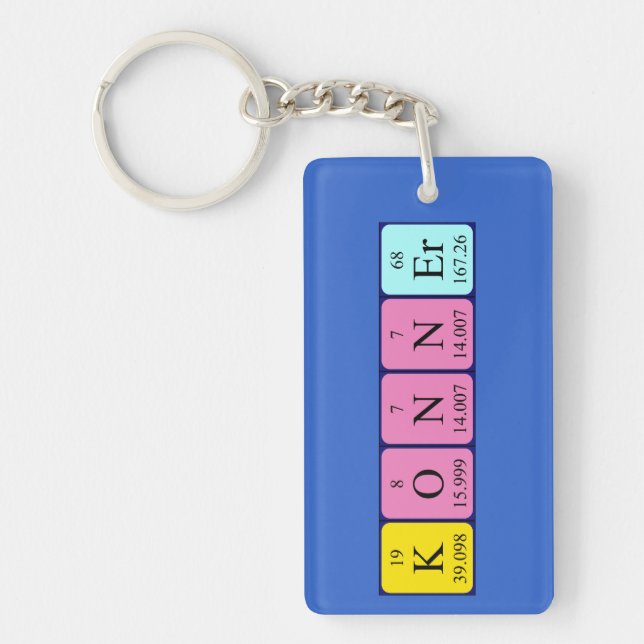 Konner periodic table name keyring (Front)