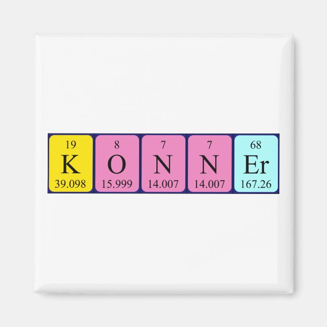 Konner periodic table name magnet (Front)