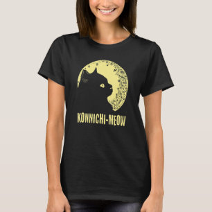 Konnichimeow Beautiful Cat  Cute Kitten Japanese 1 T-Shirt