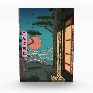 Konnichiwa Japanese Sunset Photo Block