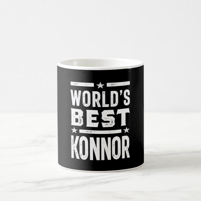Konnor Personalized Name Birthday Coffee Mug (Center)