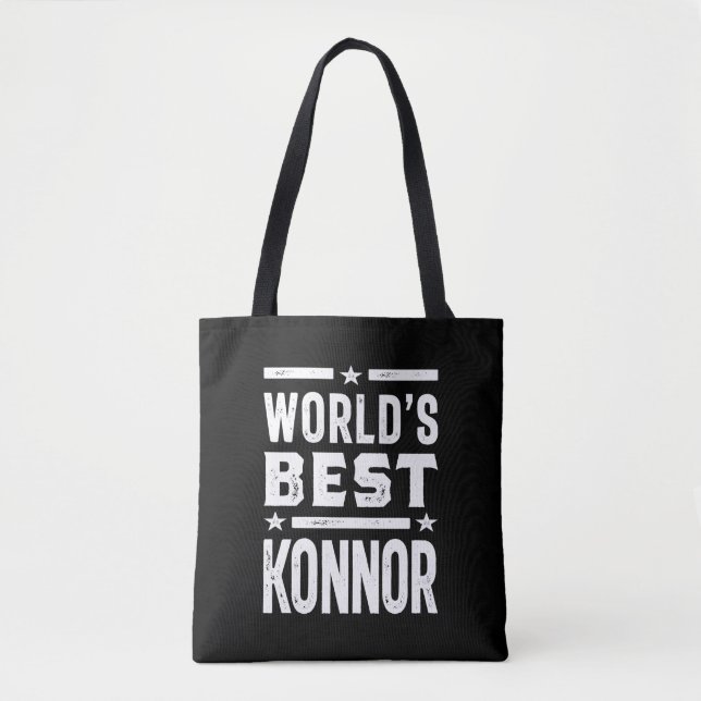 Konnor Personalized Name Birthday Tote Bag (Front)