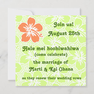 Kono Hibiscus Tropical Invitations