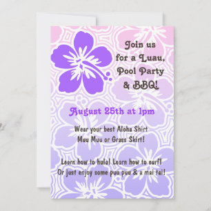 Kono Hibiscus Tropical Invitations