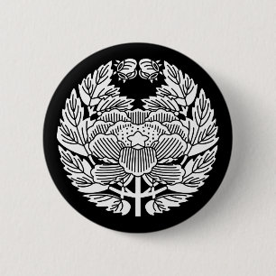 Konoe Peony (h) 2 Inch Round Button
