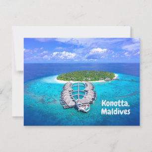 Konotta, Maldives Beautiful Resort on the Island  Postcard