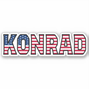 Konrad prénom nom États-Unis Autocollant Stickerse