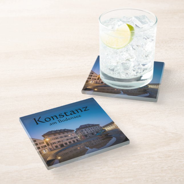 Konstanz Germany Glass Coaster (Angled)