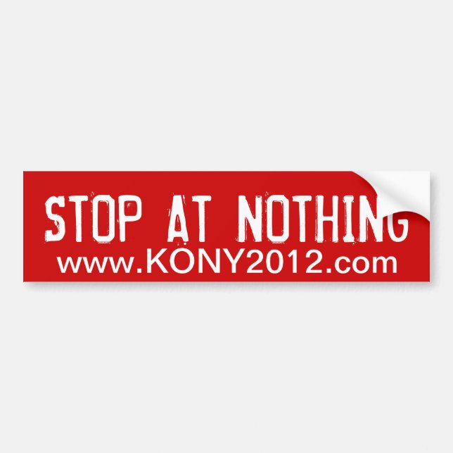 Kony 2012 Bumper Sticker (Front)