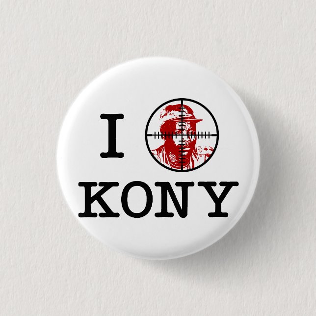 Kony 2012 Joseph Kony Target Crosshairs 1 Inch Round Button (Front)