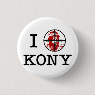 Kony 2012 Joseph Kony Target Crosshairs 1 Inch Round Button
