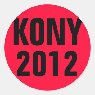 KONY 2012 Red Classic Round Sticker