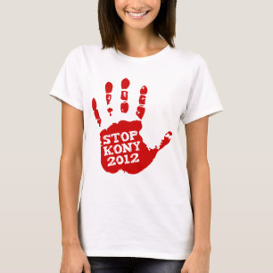 Kony 2012 Red Handprint Stop Joseph Kony T-Shirt
