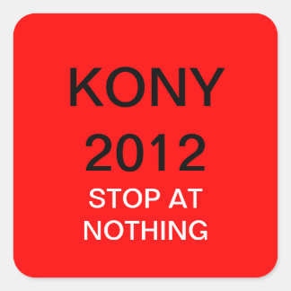 KONY 2012 SQUARE STICKER