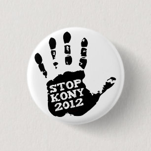 Kony 2012 Stop Joseph Kony Hand 1 Inch Round Button