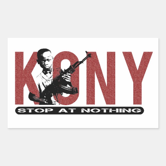 KONY - Stop at Nothing. Child Soldier Sticker (Front)