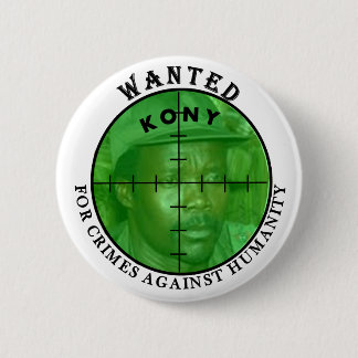 Kony Wanted: For Crimes Button