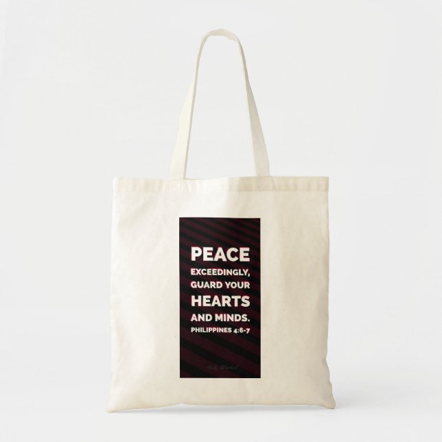 Konymoi "Philippians 4:6-7" Tote Bag (Front)
