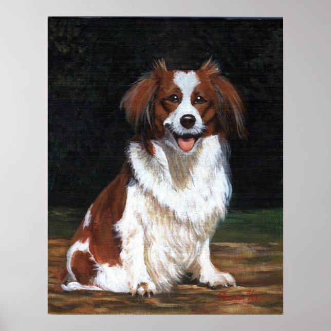 Kooikerhandje Dog Portrait Poster (Front)