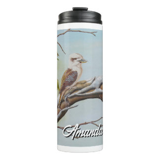 Kookaburra in a gumtree art Australian Thermal Tumbler