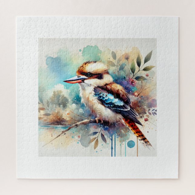 Kookaburra in Light 230824AREF128 - Watercolor Jigsaw Puzzle (Vertical)