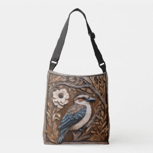 Kookaburra Serenade: A Wood Print Tribute, Crossbody Bag