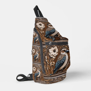 Kookaburra Serenade: A Wood Print Tribute, Sling Bag