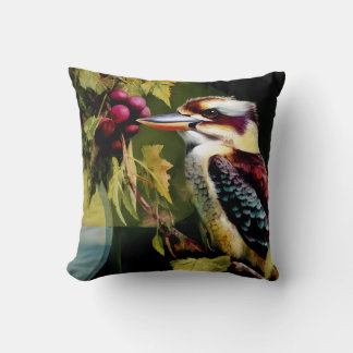 Kookaburra  throw pillow