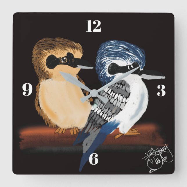Kookaburra wall clock (Front)